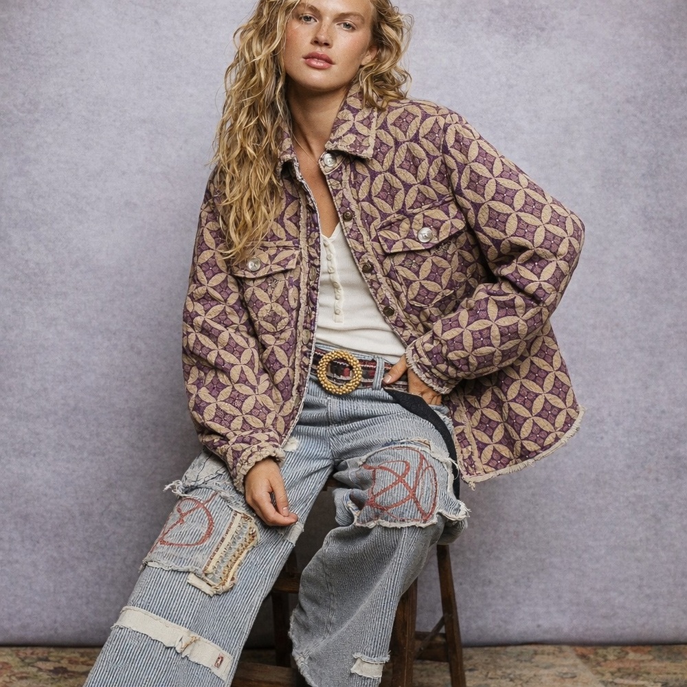 BaeVely Oversized Mod Knit Shacket - Picture 9 of 14